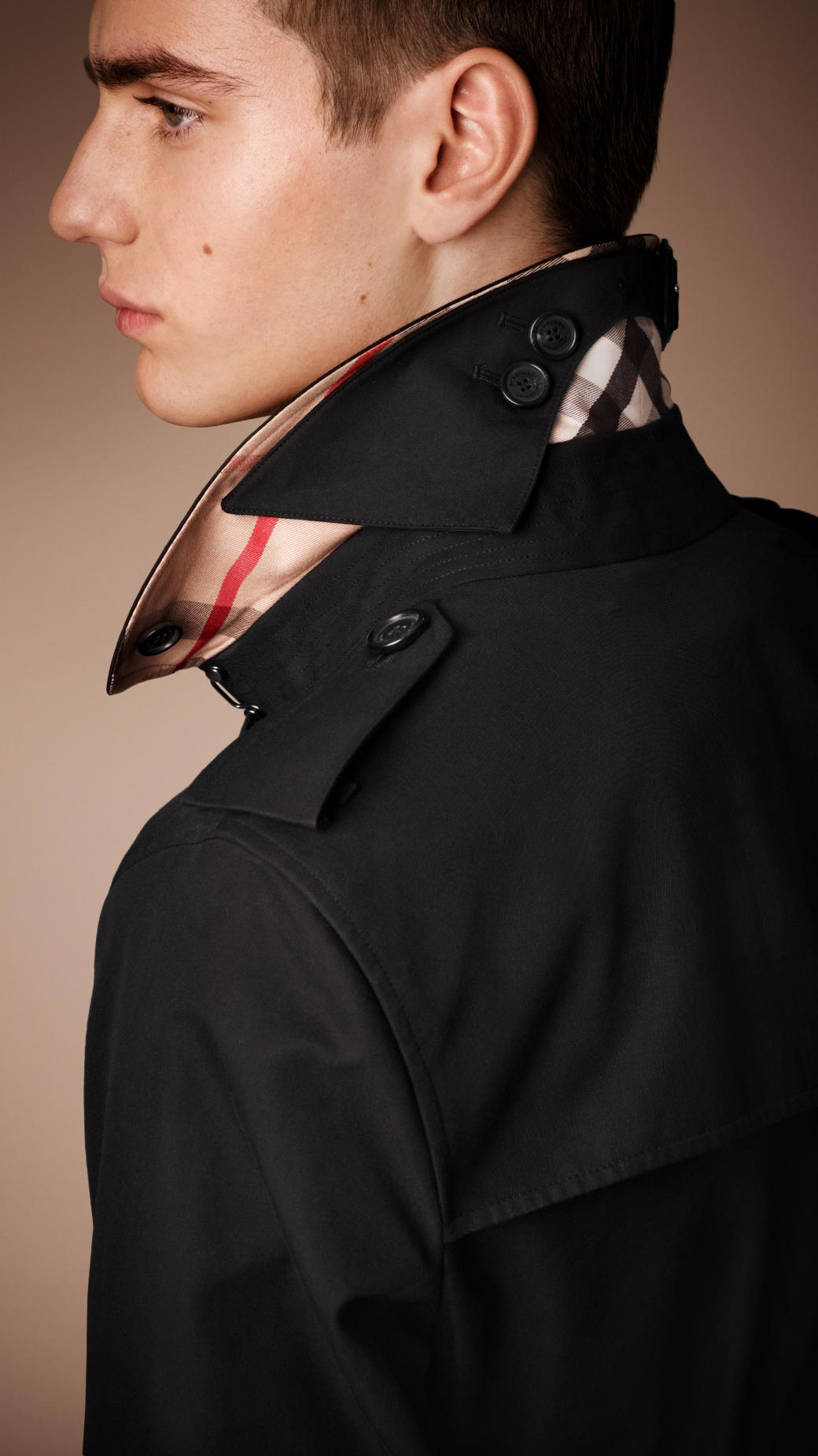detachable hood taffeta trench coat burberry