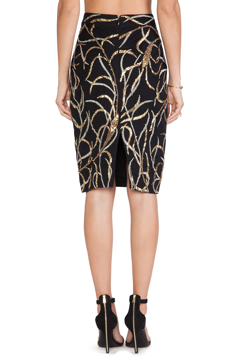 Antik Batik  Madura  Sequin Skirt in Black Lyst