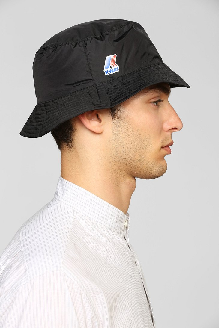 Urban Outfitters K-Way Packable Bucket Hat in Black for Men | Lyst
