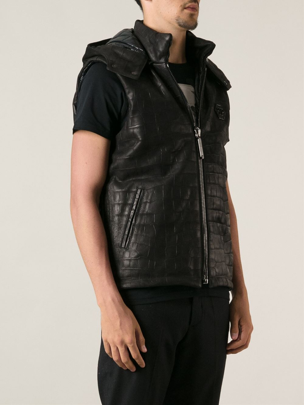 philipp plein croco leather jacket
