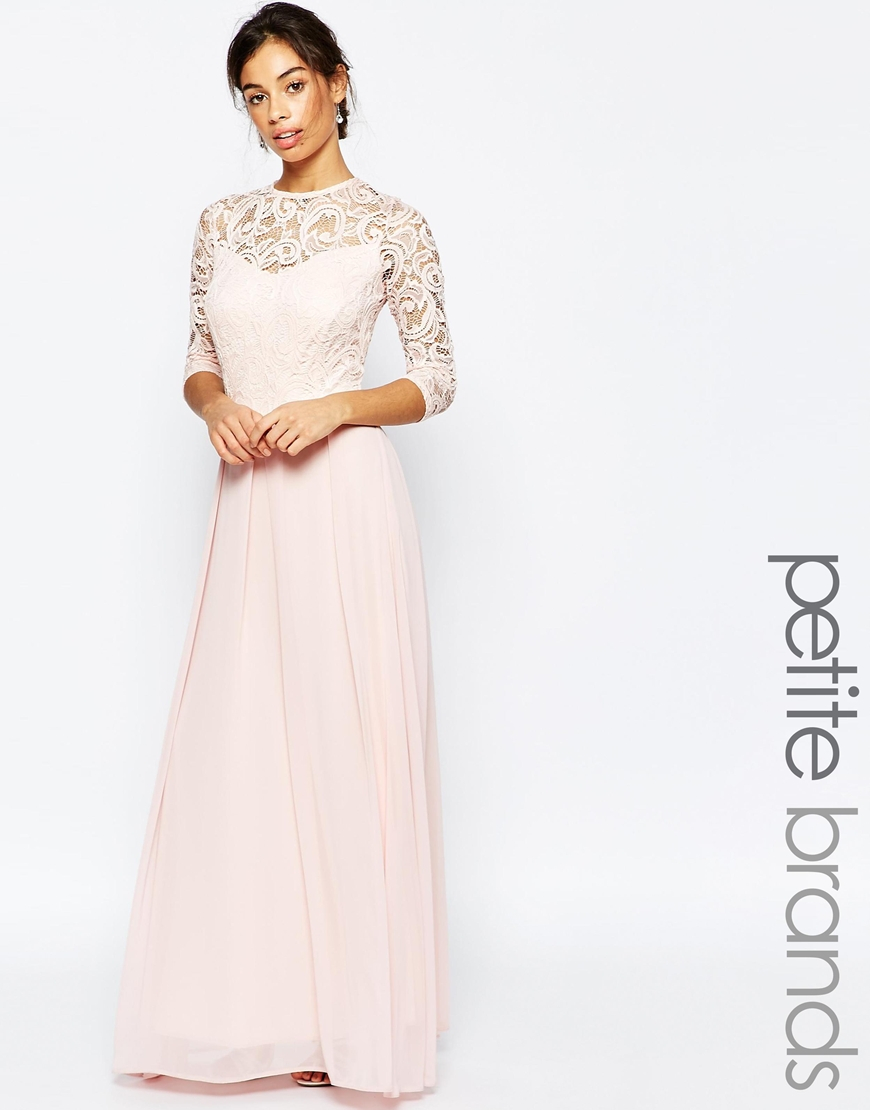 petite pink dress with sleeves