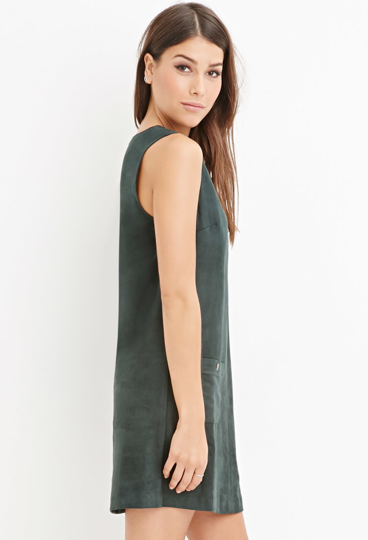 hunter green shift dress