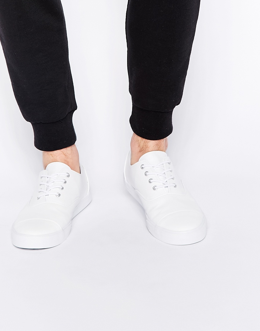 asos white plimsolls
