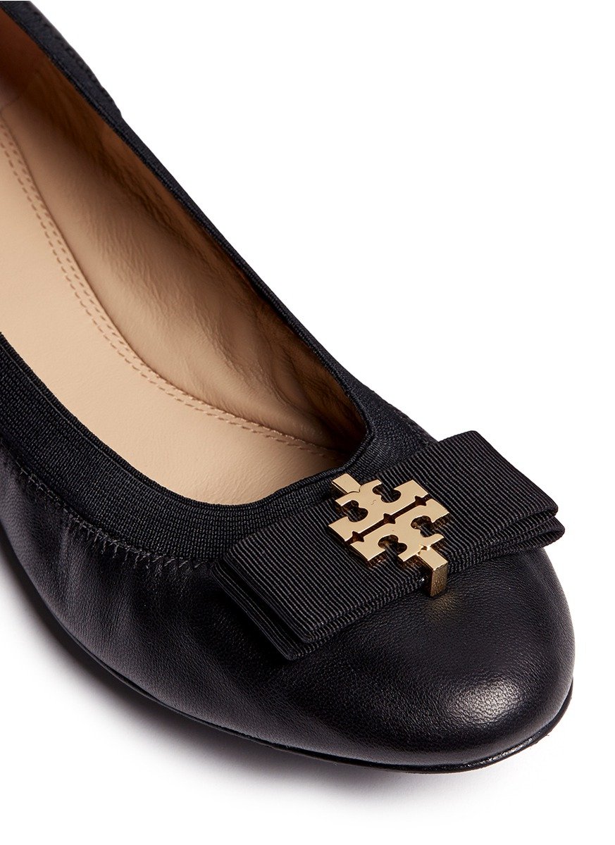 Lyst - Tory Burch 'sedgewick' Leather Ballet Flats in Black