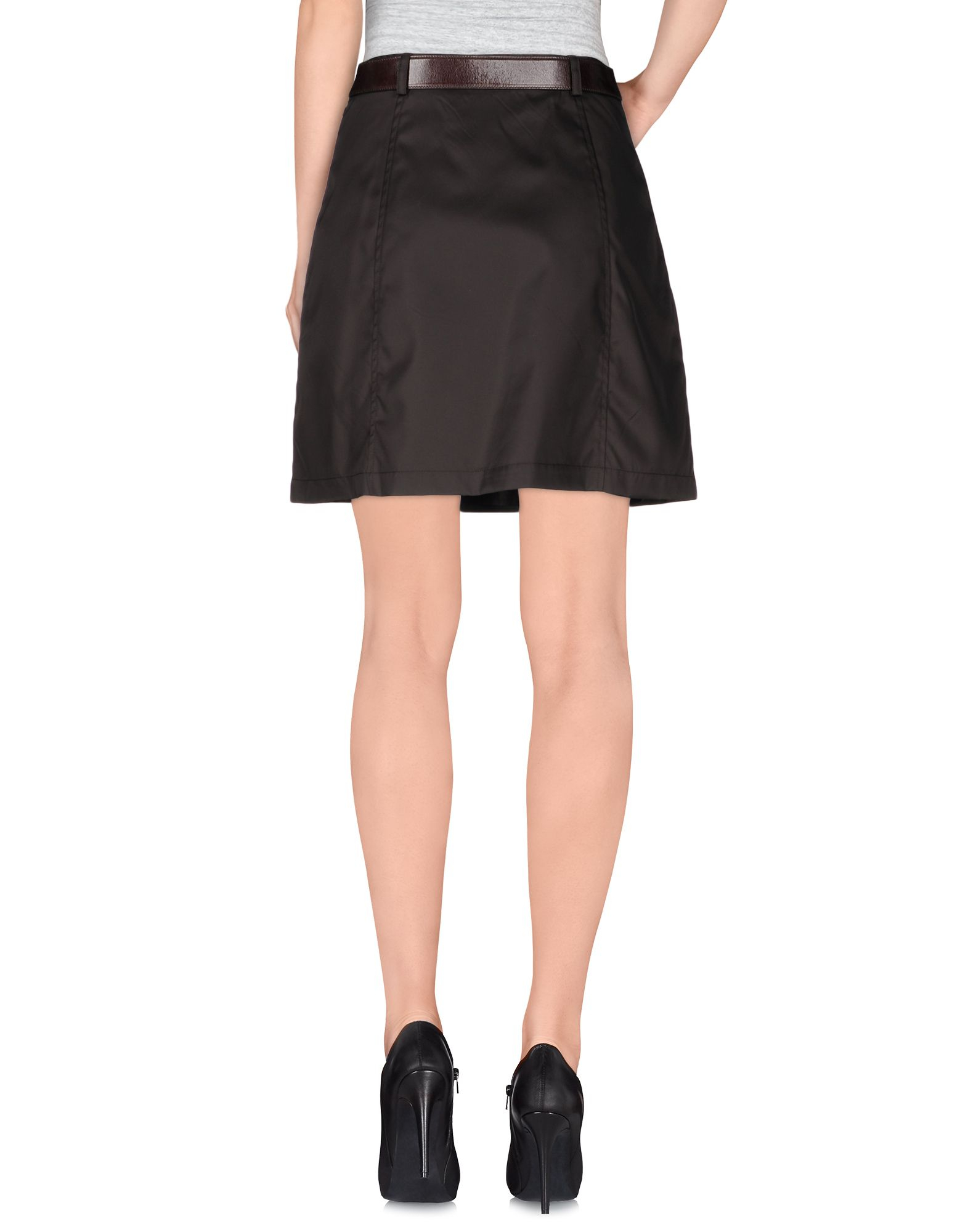 Prada Mini Skirt in Brown (Dark brown) | Lyst