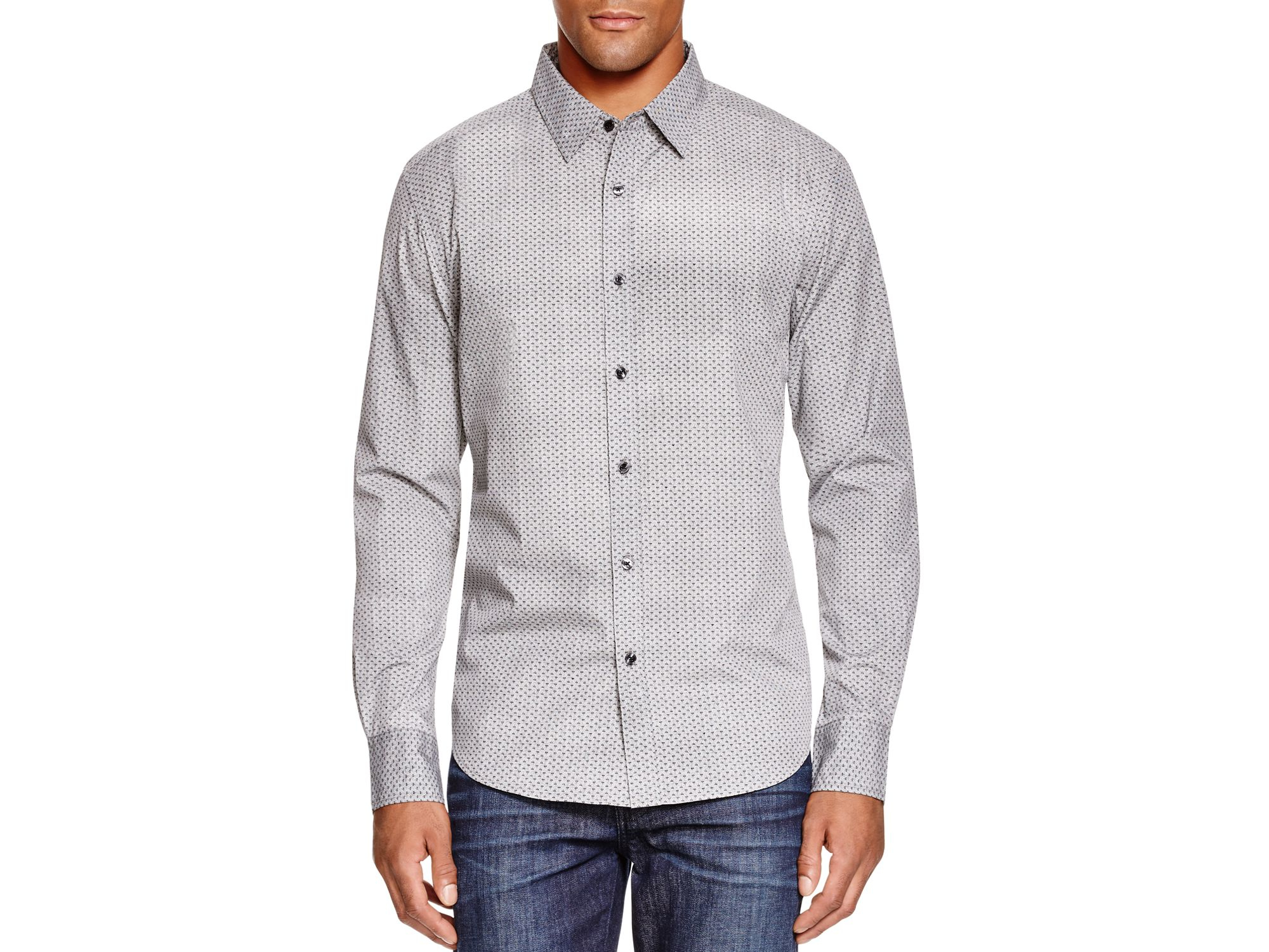 Sovereign Code Regular Fit Button Down Shirt in Grey (Gray
