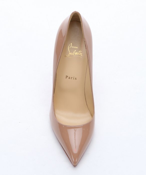 Christian louboutin Nude Patent Leather \u0026#39;pigalle 100\u0026#39; Pumps in ...