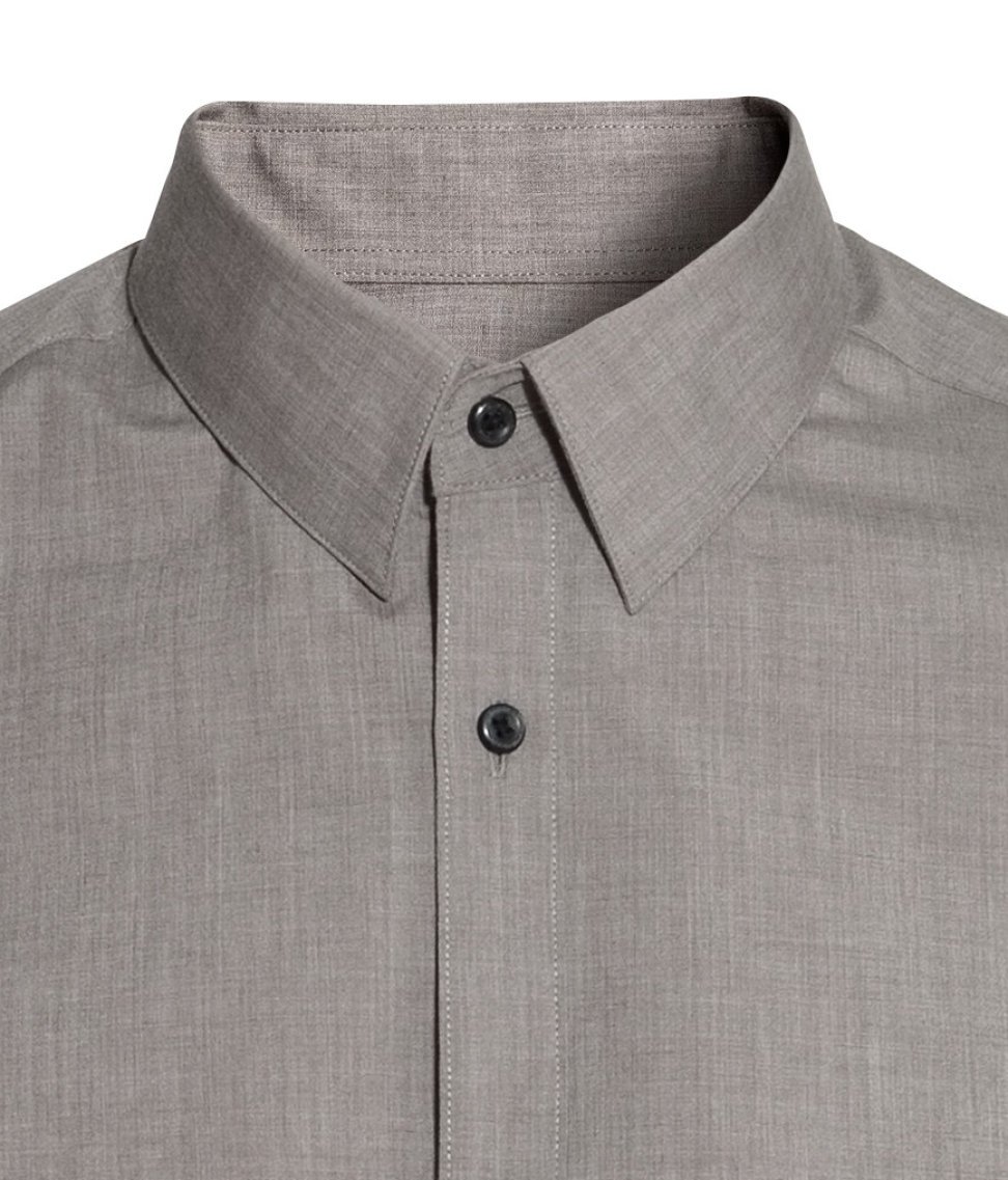 H&M Easy-iron Shirt in Gray for Men - Lyst