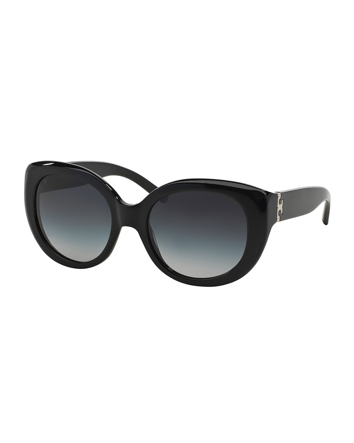 Tory burch Plastic Cat-eye Sunglasses in Black | Lyst