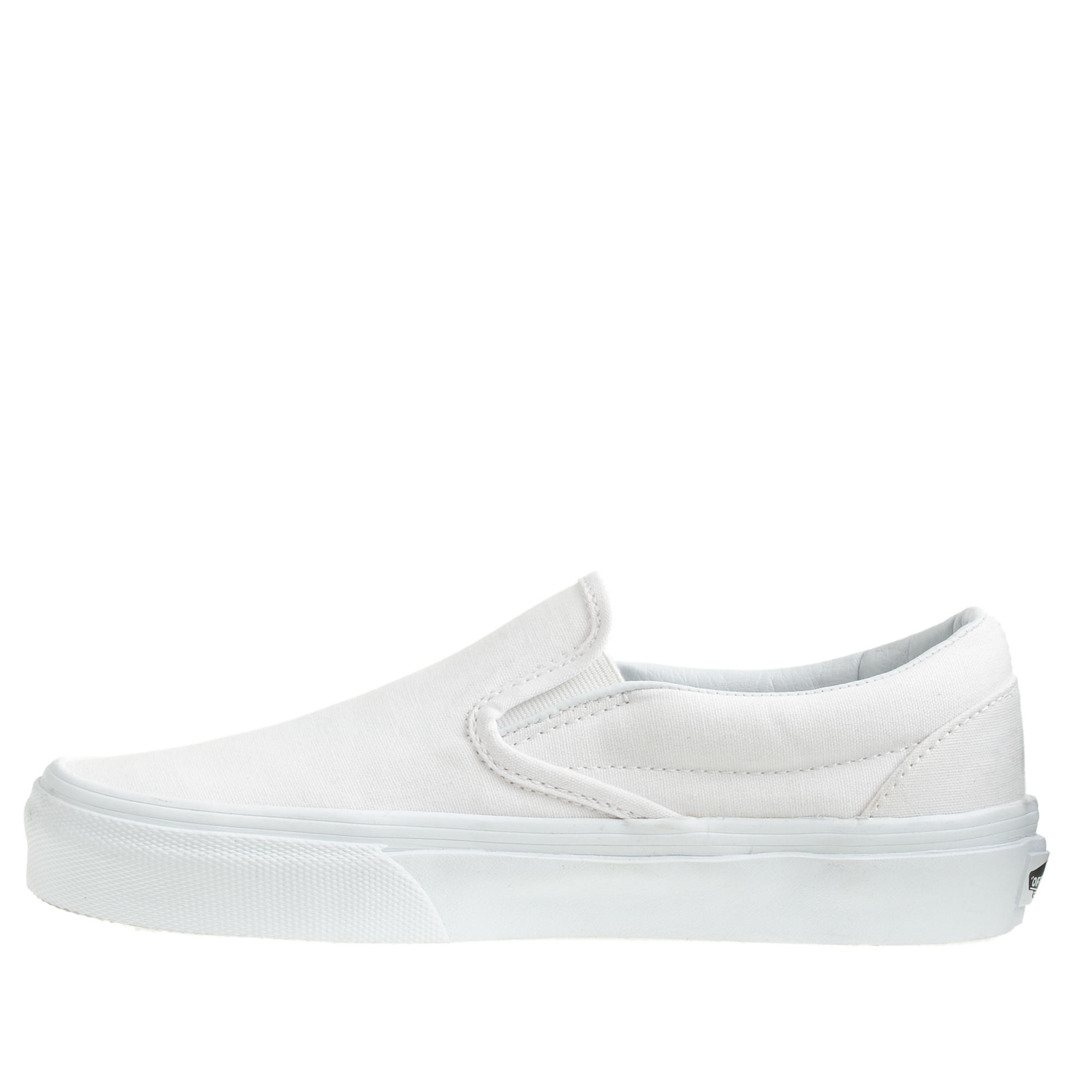 J.crew Vans Solid Canvas Classic Slip-on Sneakers In White in White | Lyst