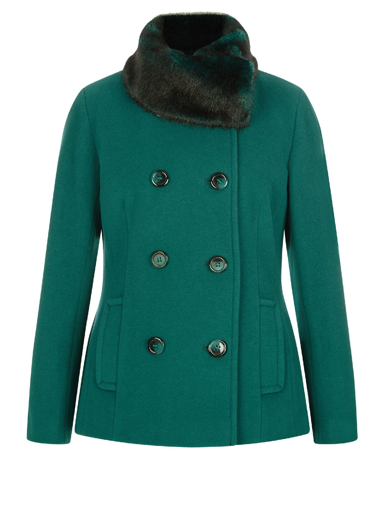 Precis petite Short Wool Coat in Green (Blue) Lyst