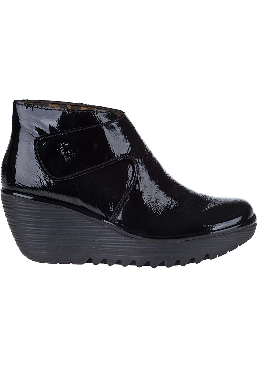 Black Patent Wedge Shoes With Ankle Strap Black Patent Wedge Shoes With Ankle Strap