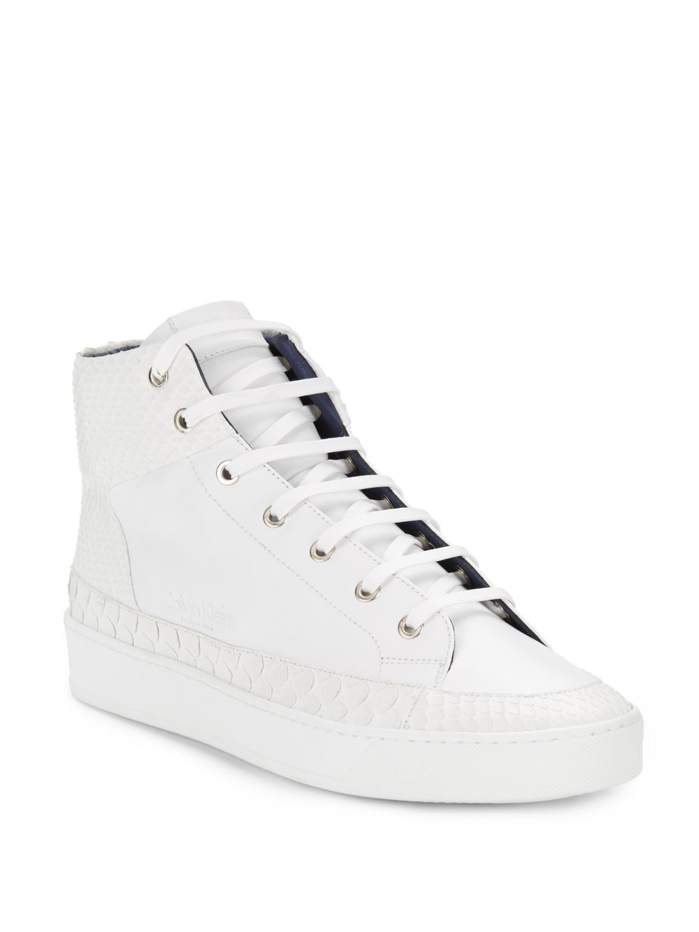 calvin klein white high tops