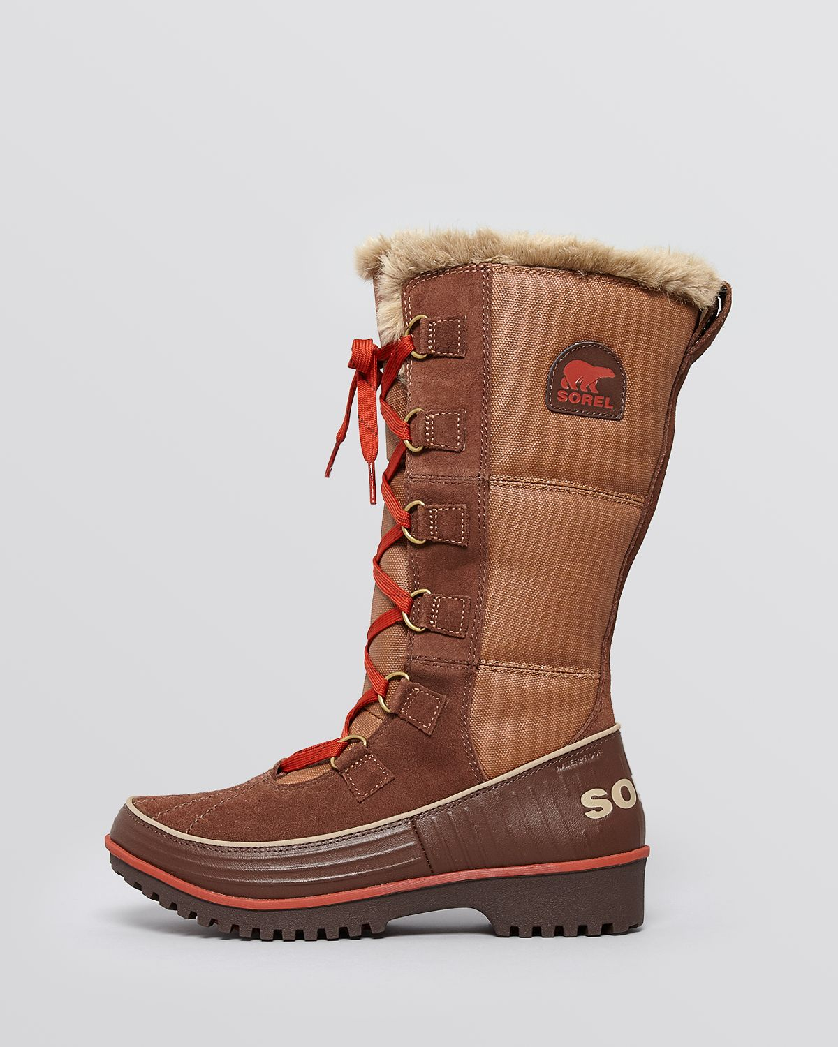 Sorel Waterproof Lace Up Cold Weather Boots Tivoli Ii High in Brown