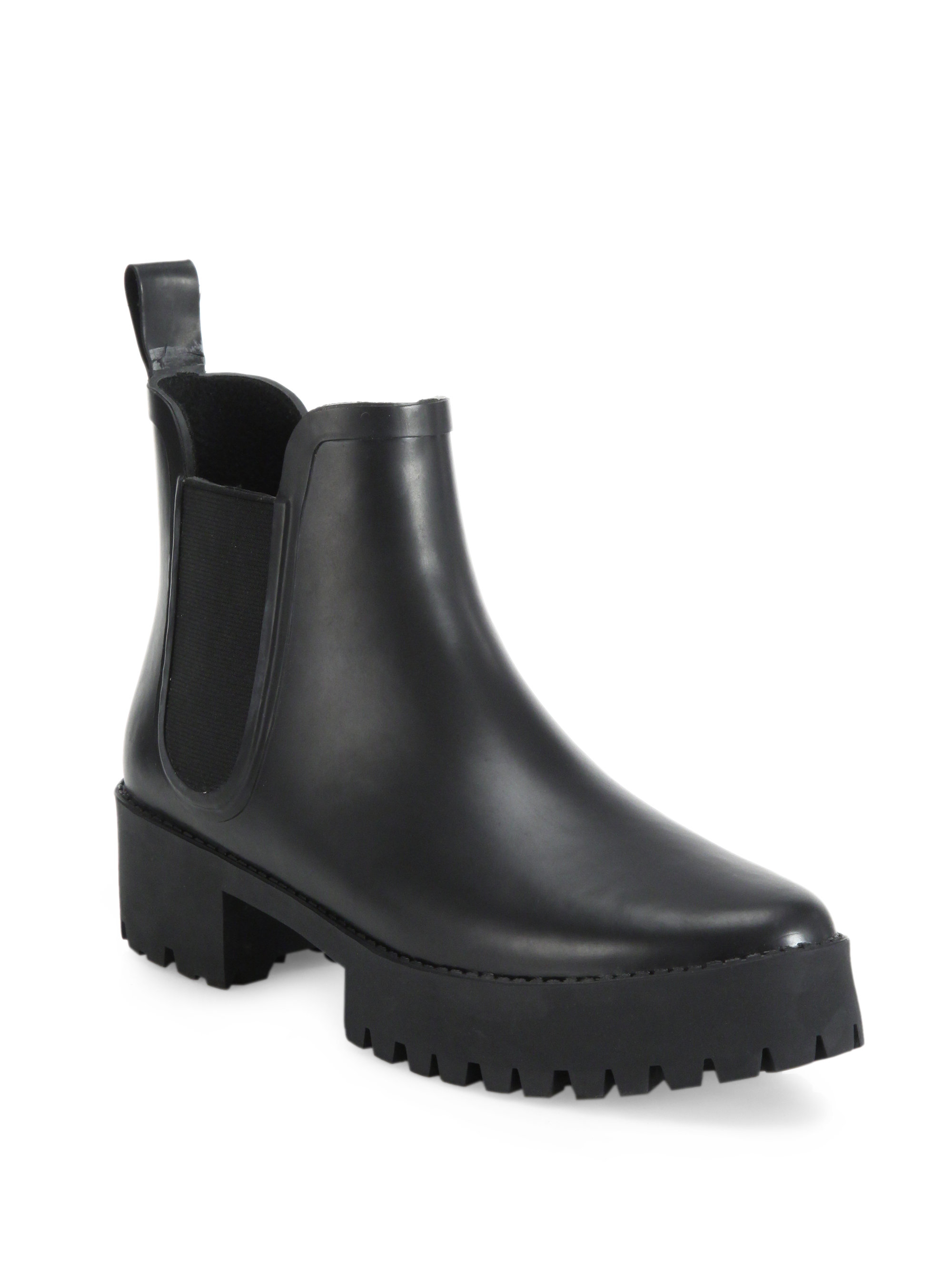 rubber platform boots