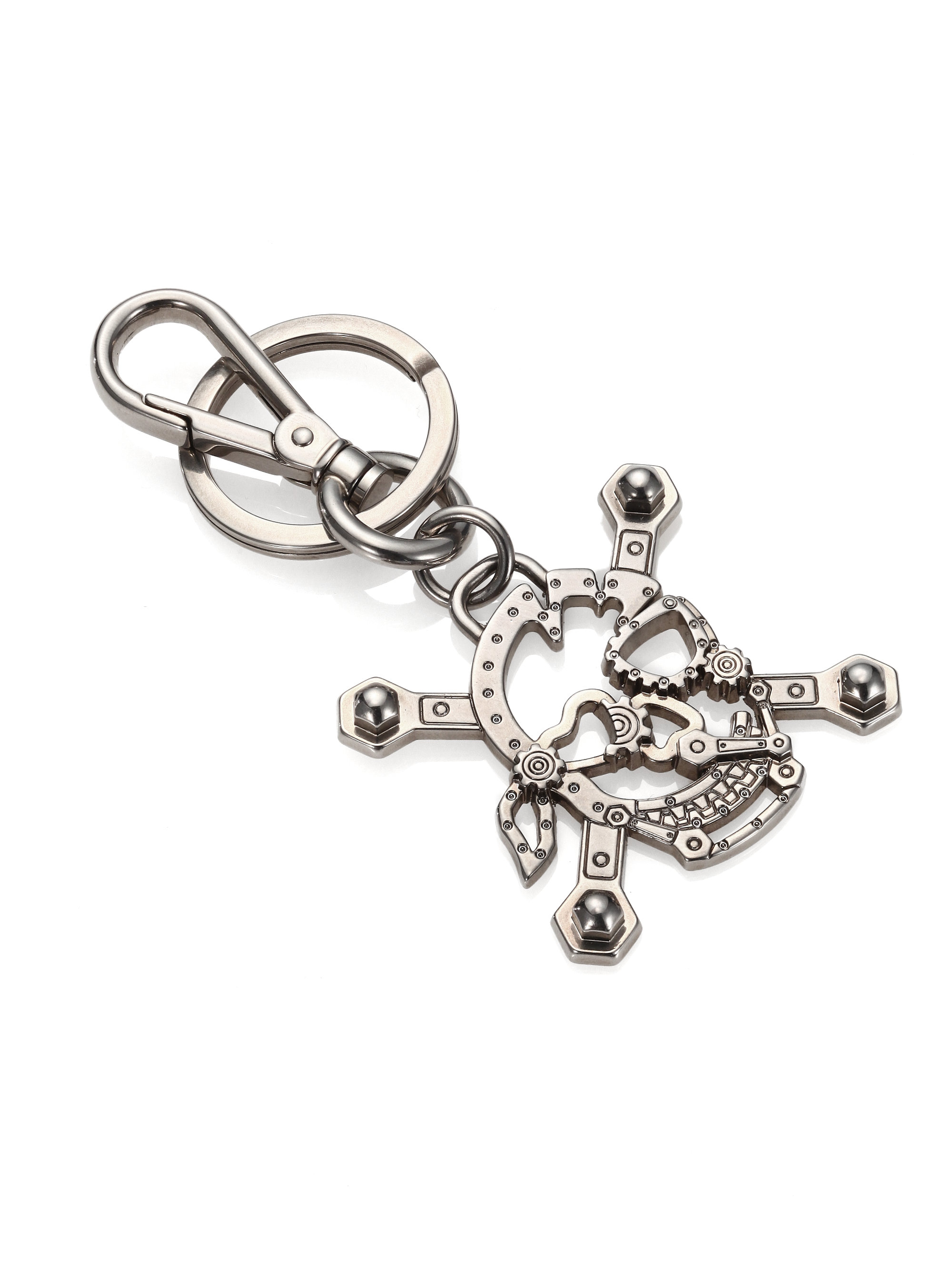 Prada Skull Key Chain in Silver for Men | Lyst  