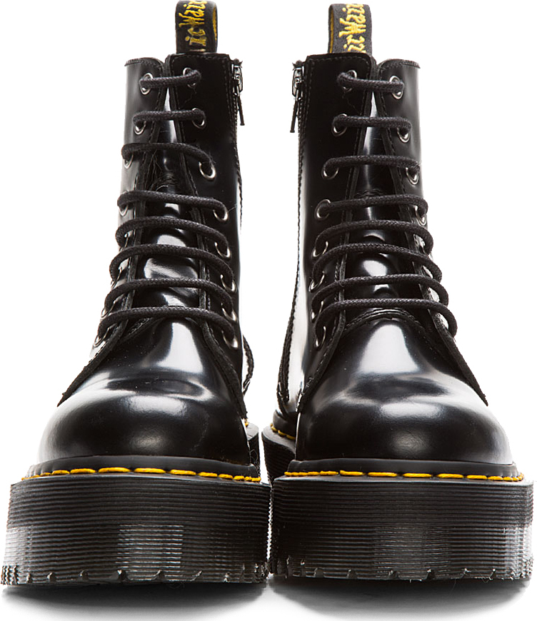 Dr. Martens Black Quad Retro 8_Eye Jadon Boots | Lyst