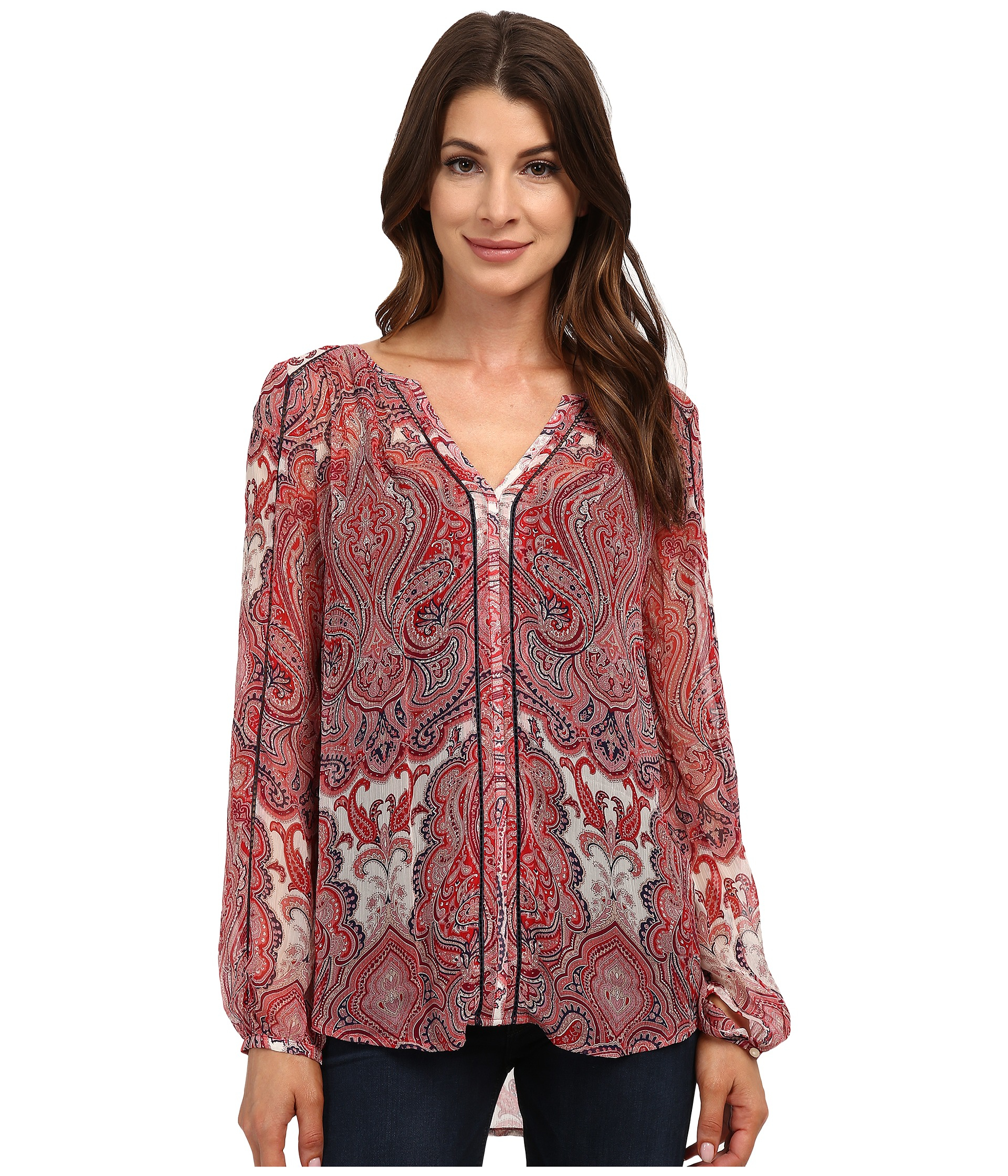 lucky brand paisley top