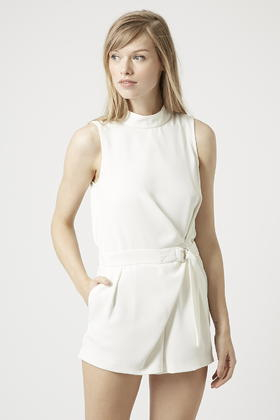 topshop white playsuit