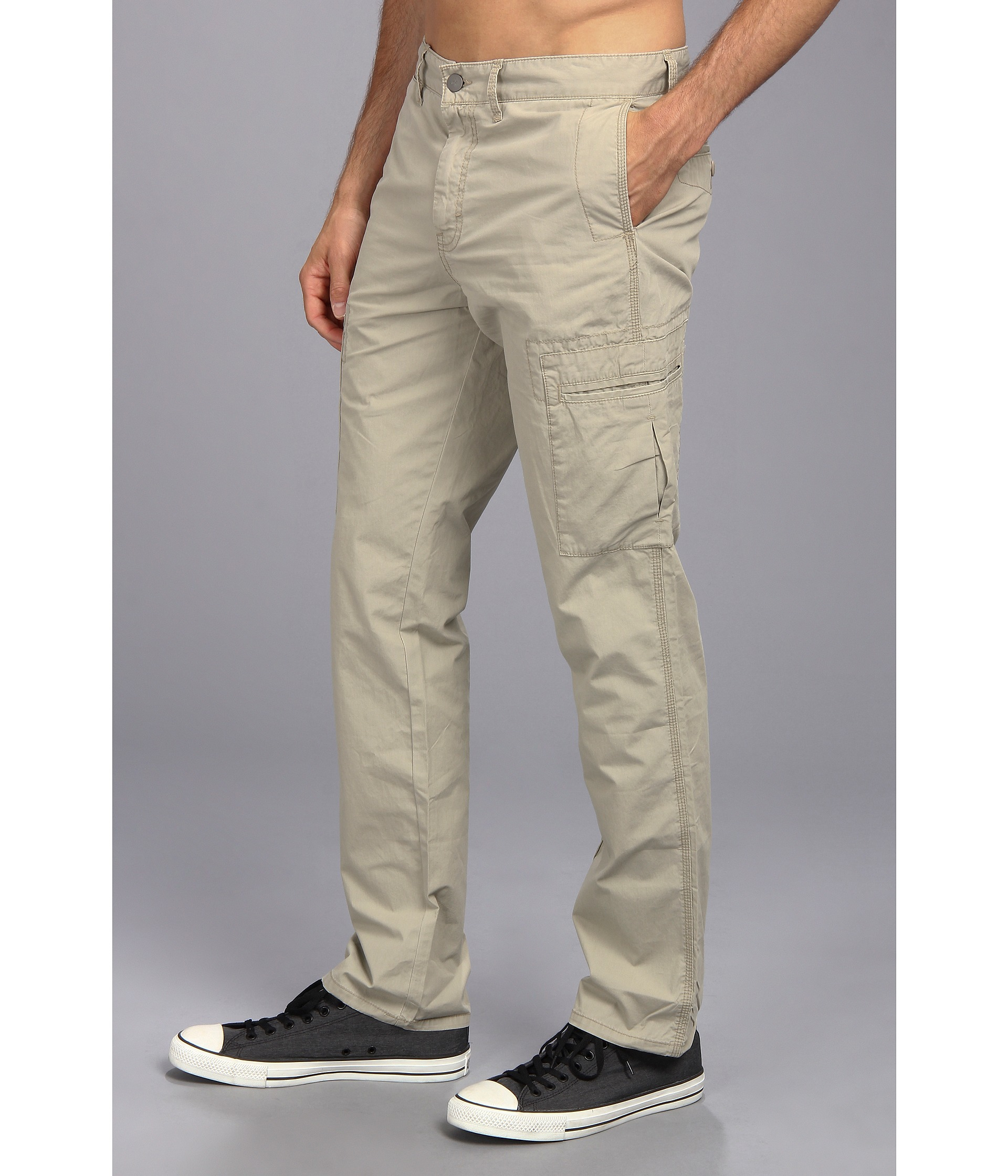 Calvin Klein Skinny Cargo Pant in Natural for Men - Lyst