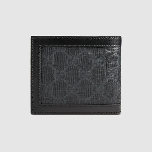 Gucci Canvas Gg Supreme Bi-fold Wallet in Blue for Men | Lyst