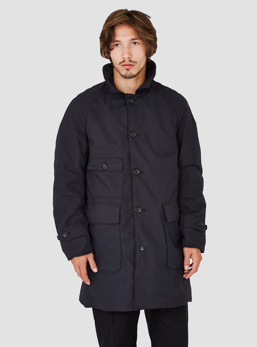 ジャケット・アウター Engineered Garments Reversible Coat Engineered Garments x Nanga - Zip Coat - Dk. Navy