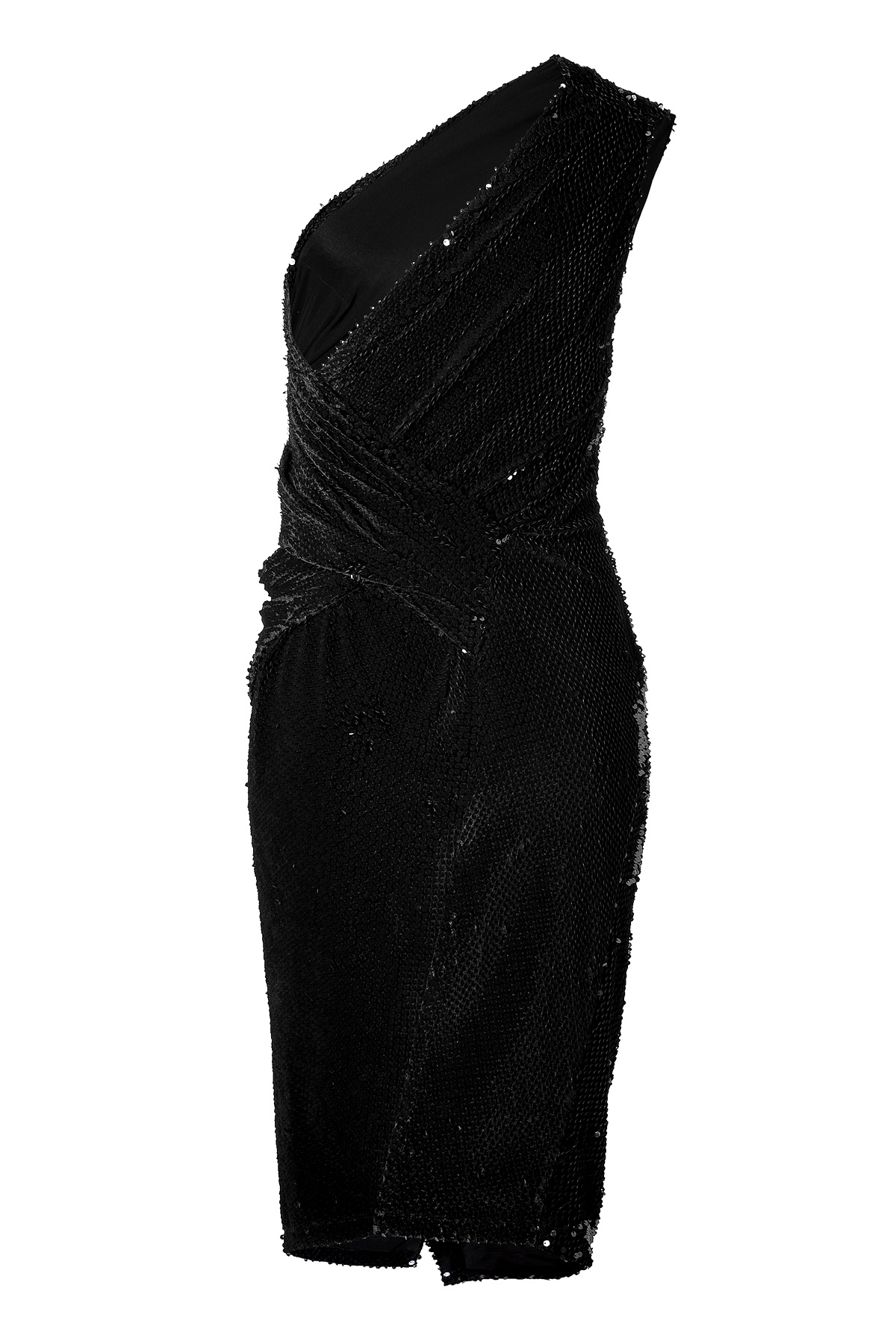 Donna Karan Sequined Velvet Dress In Black - Lyst