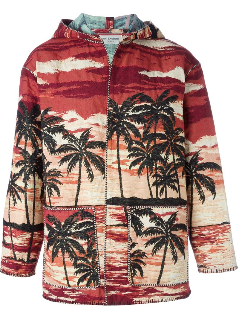 Saint Laurent Palm Tree Jacquard Jacket for Men | Lyst