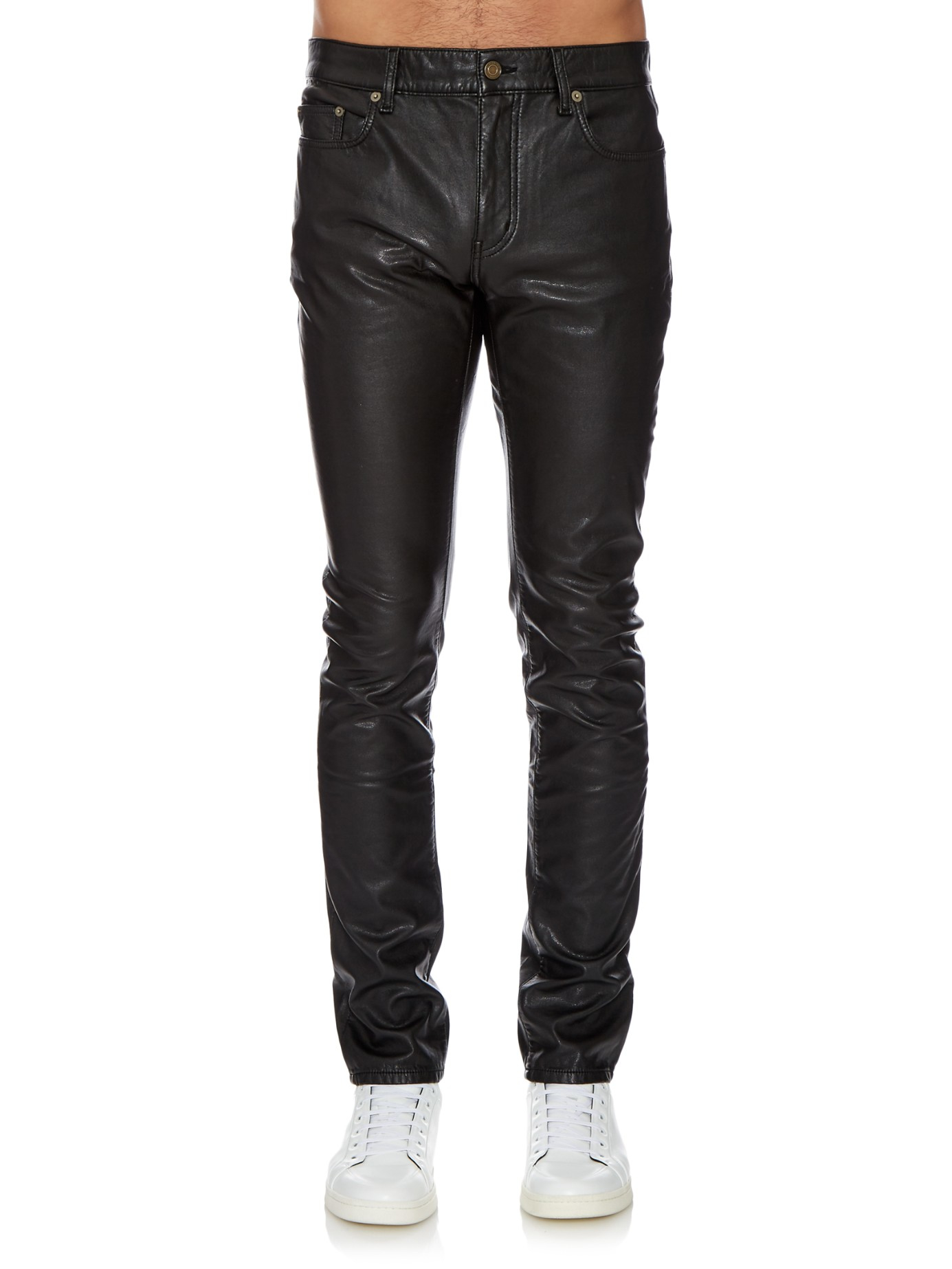yves saint laurent leather pants