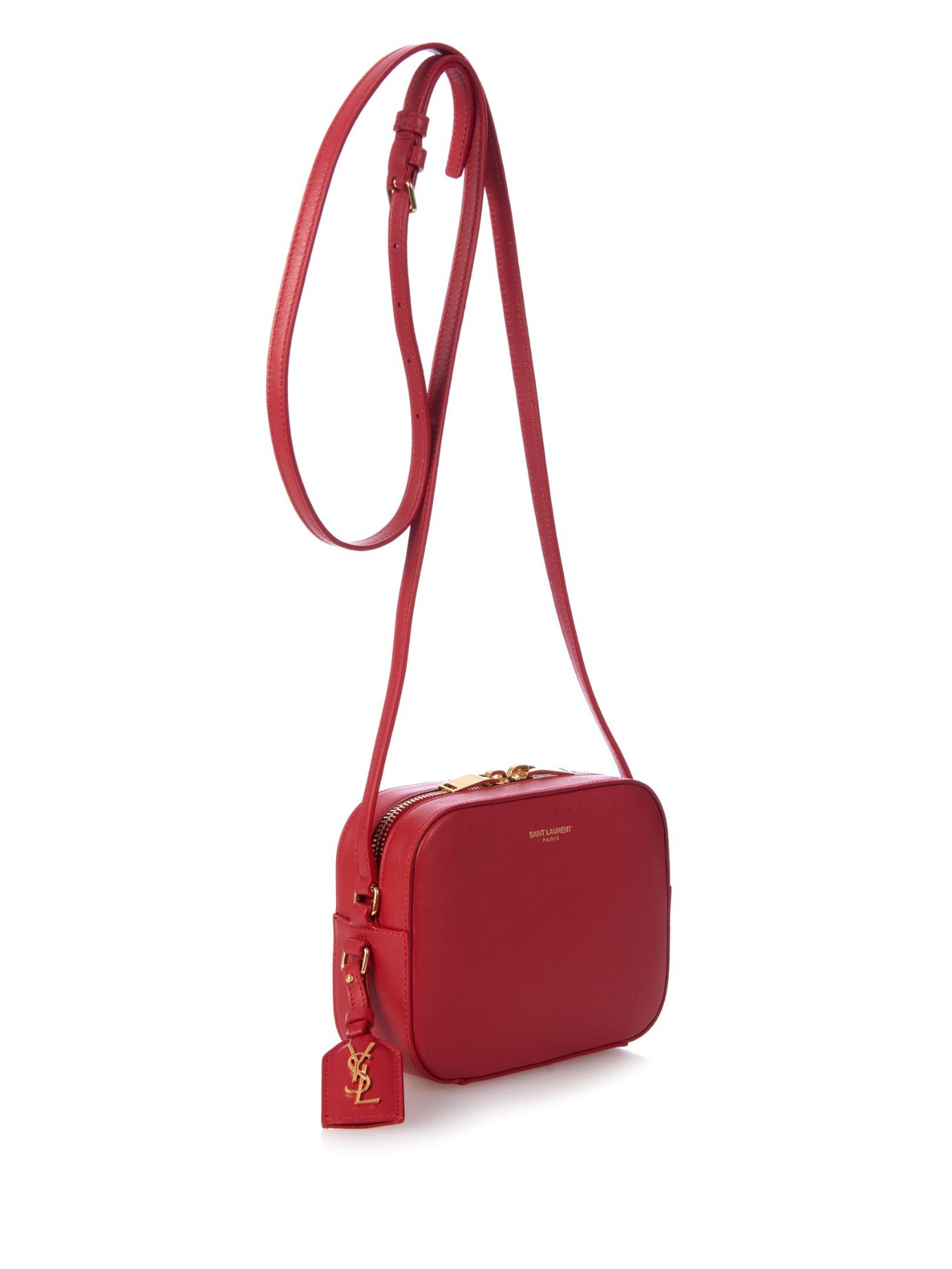 Lyst Saint Lau Monogram Small Leather Cross Body Bag In Red