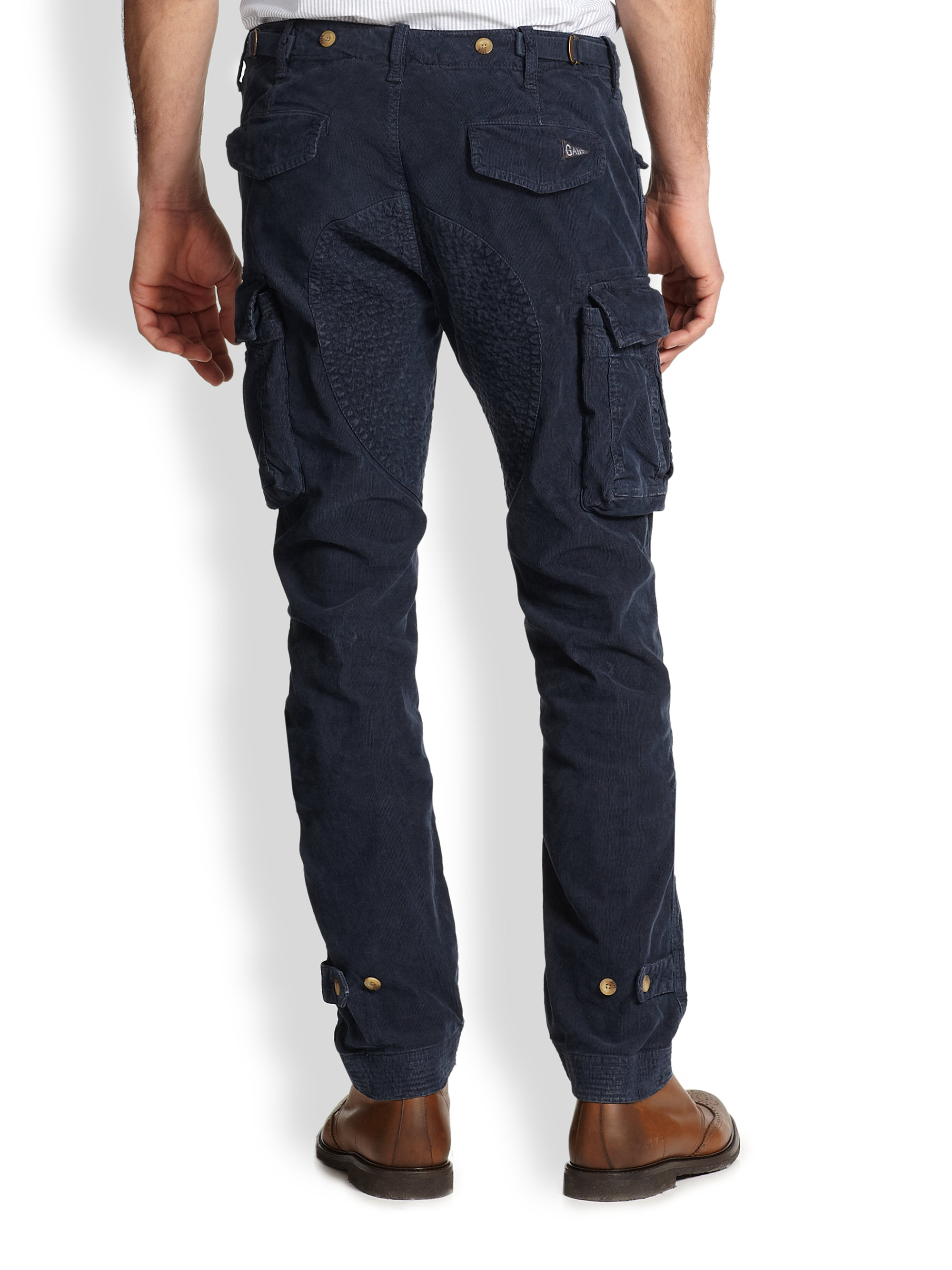 GANT Slim-Fit Cargo Pants in Blue for Men - Lyst