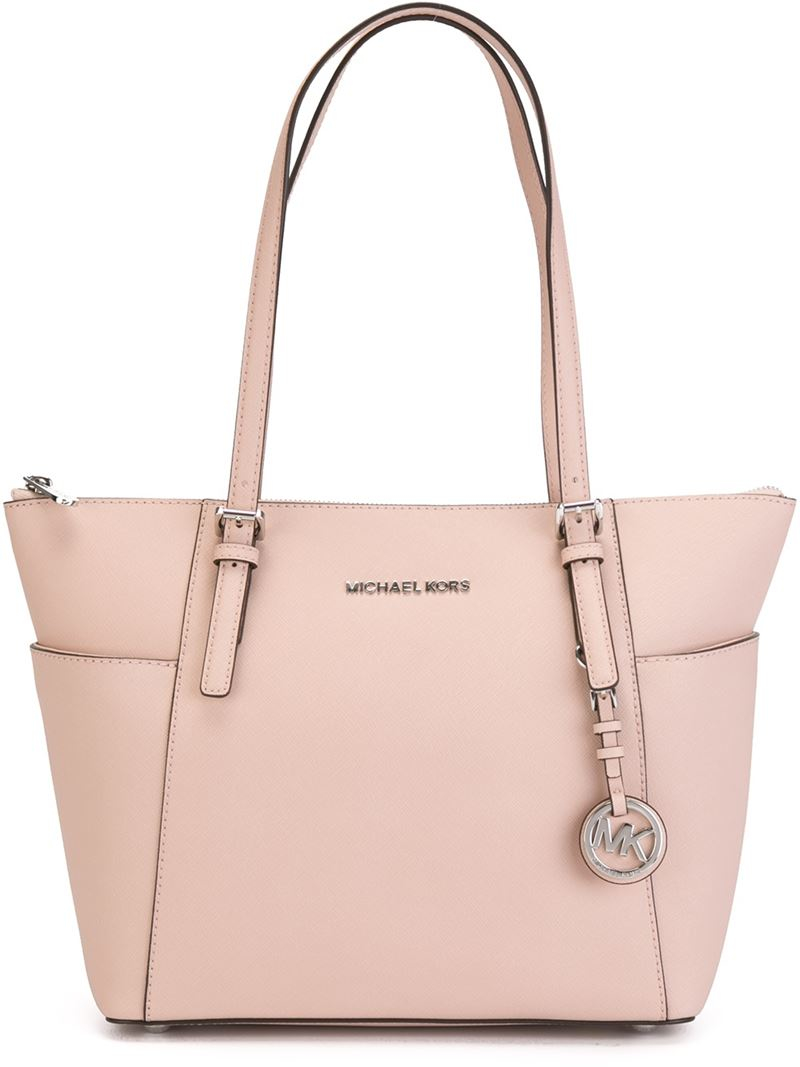 michael kors jet set tote pink