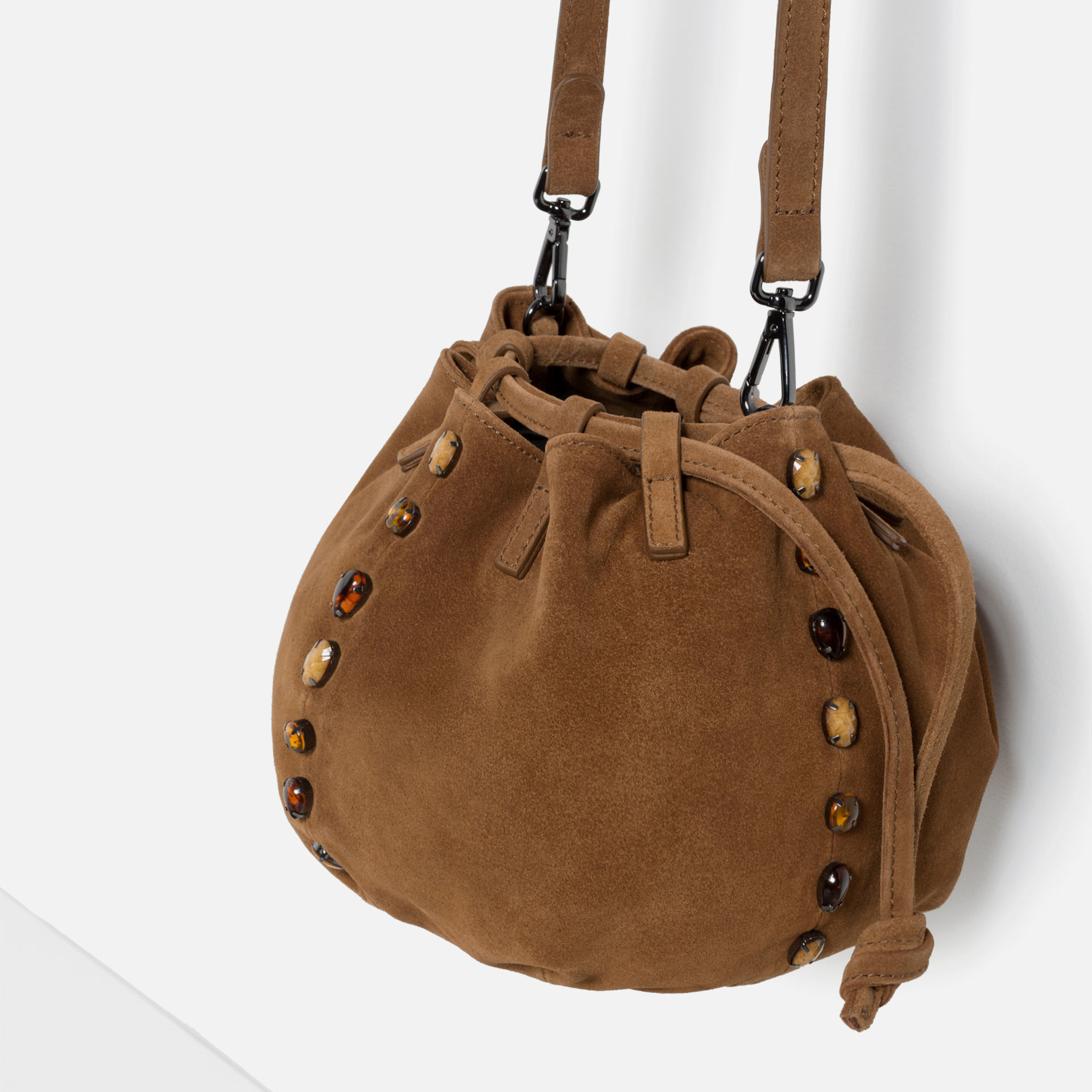 tan leather bag zara