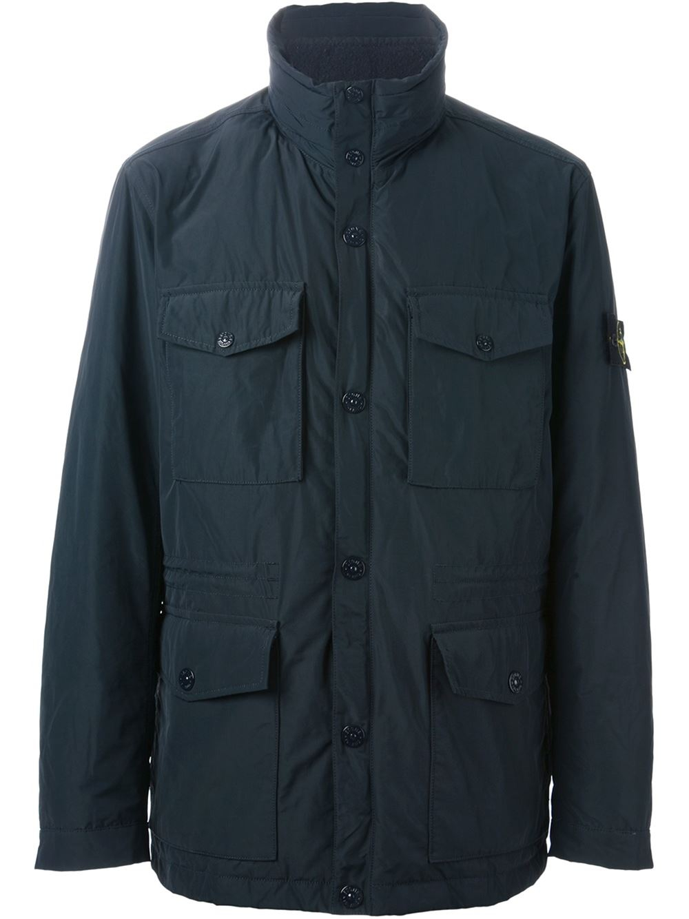 Stone Island 'Micro Reps' Coat in Blue for Men | Lyst