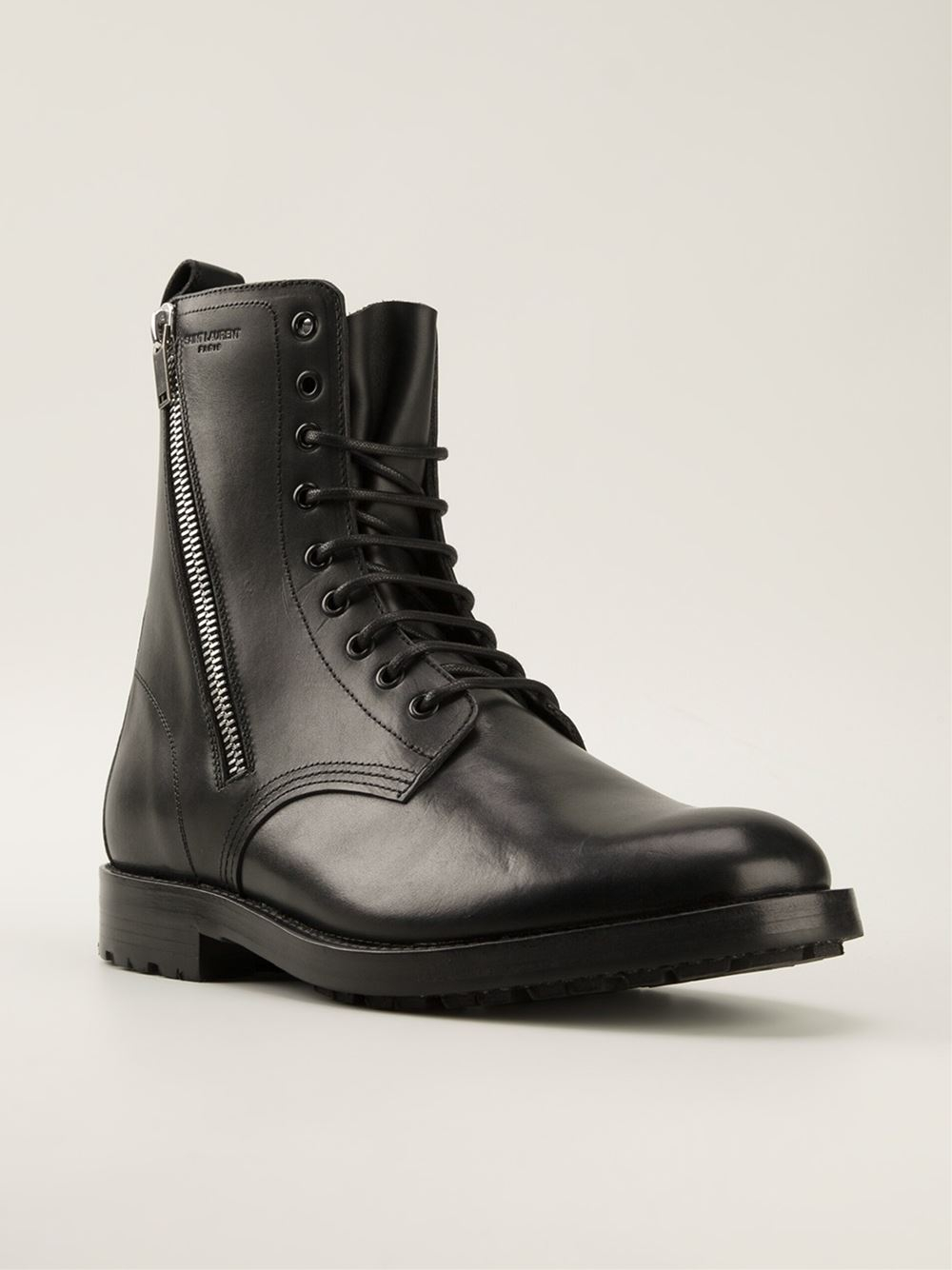 Lace Up Saint Laurent Paris Combat Boot Saint Laurent Ranger Boots
