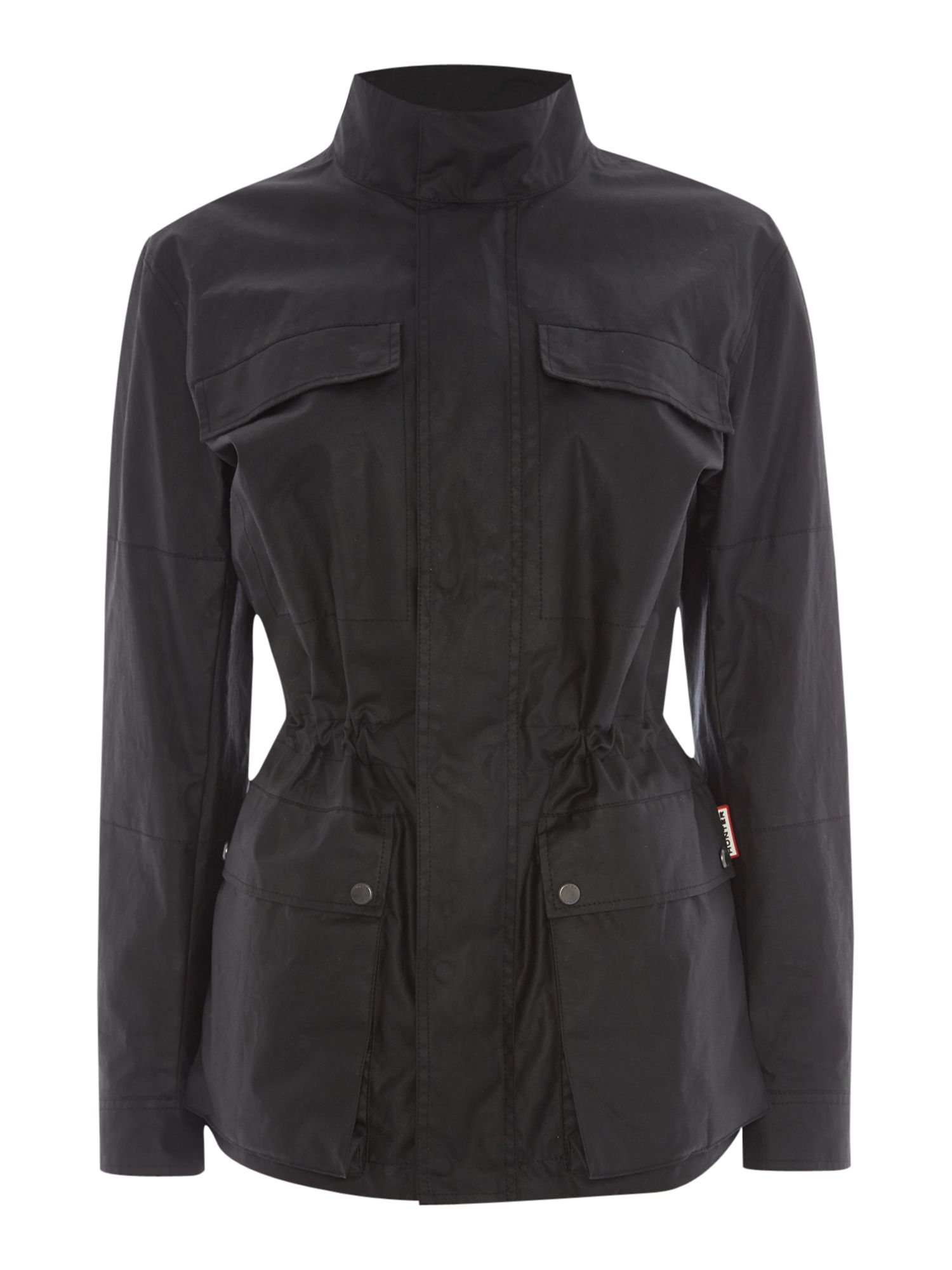 Hunter Winter Utility Style Wax Jacket in Black Lyst
