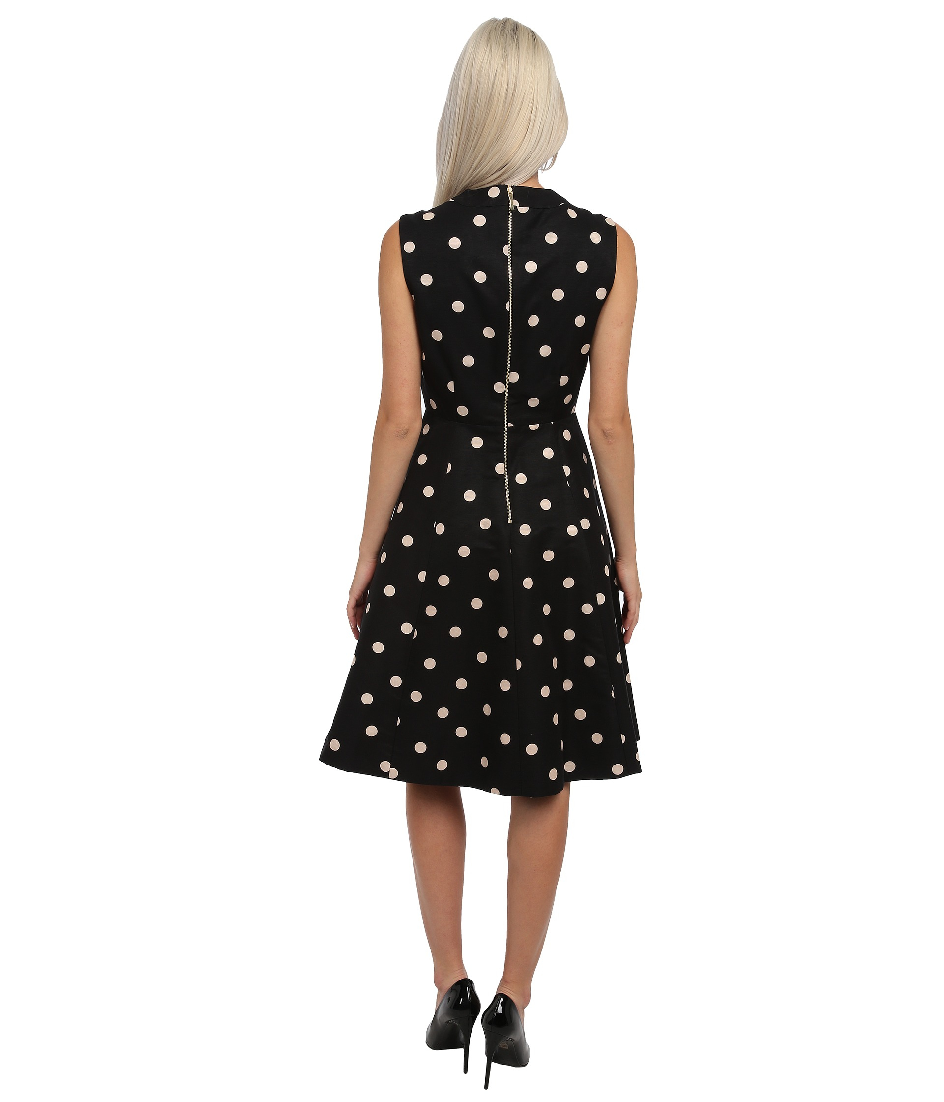 kate spade black polka dot dress