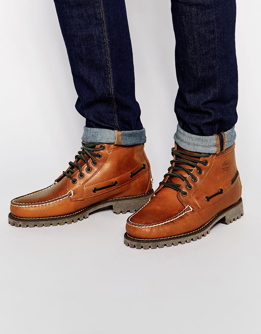 Timberland Boat Boots in Brown for Men | Lyst
