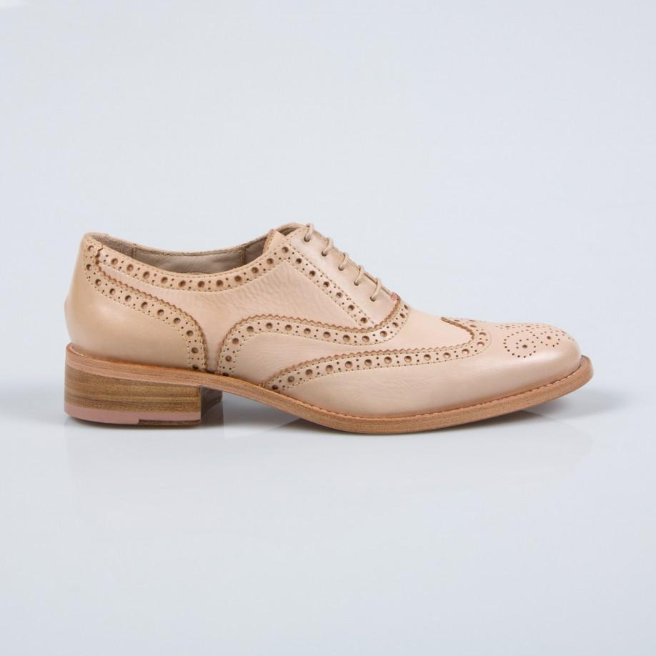 pink platform brogues