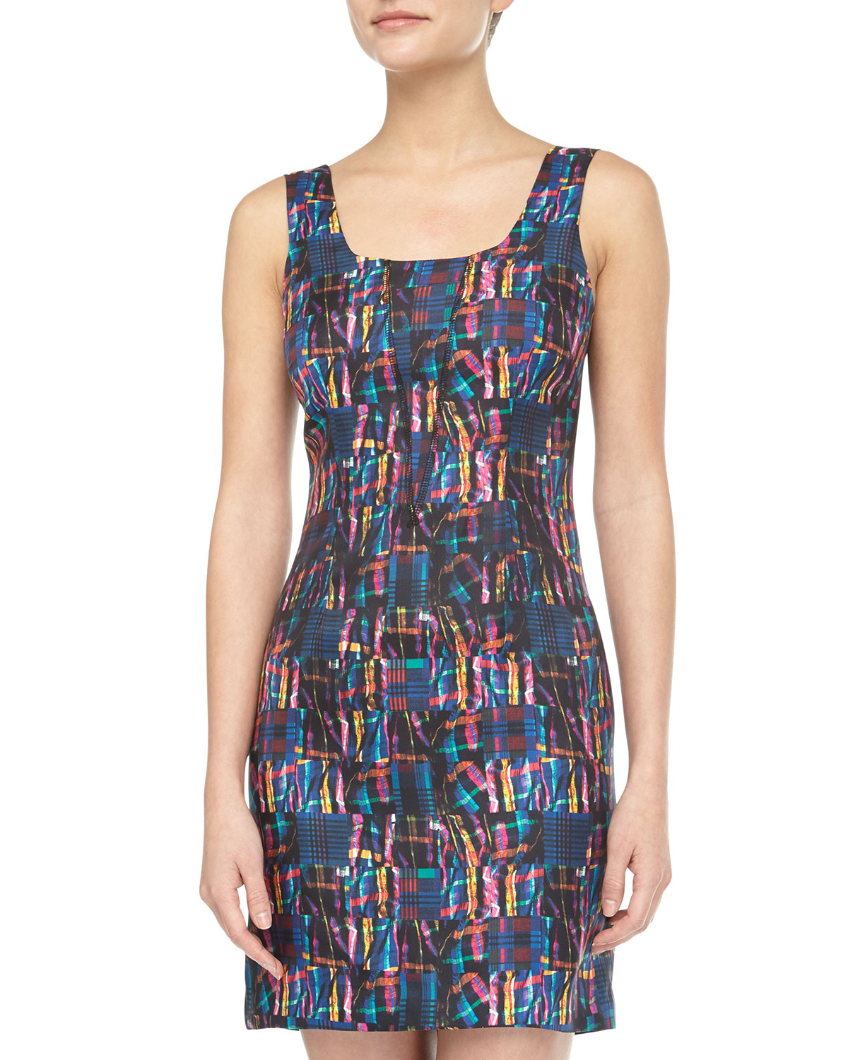 Cynthia rowley Madras Plaid Silk Tank Dress Lyst