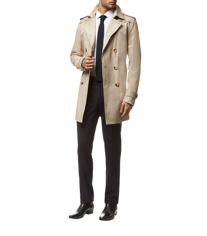 Sandro Bounded Becagli Trench Coat In Blue For Men Lyst Oversized Trench Coat Coats Sandro Paris