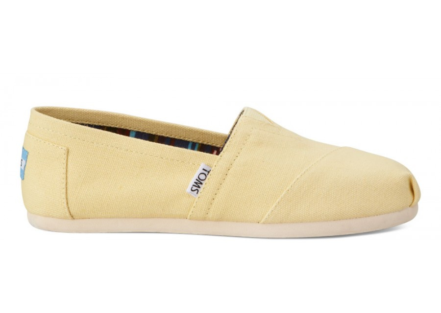 womens yellow canvas shoes