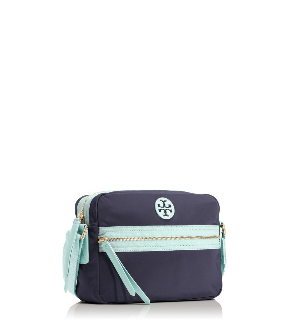 Lyst Tory Burch Soft Nylon Camera Bag in Blue