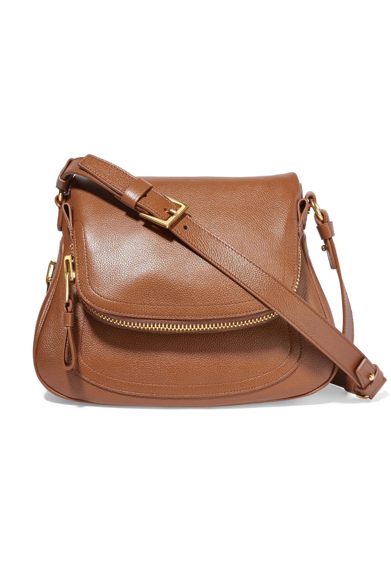 Tom Ford Jennifer Medium Textured-Leather Shoulder Bag in Brown | Lyst