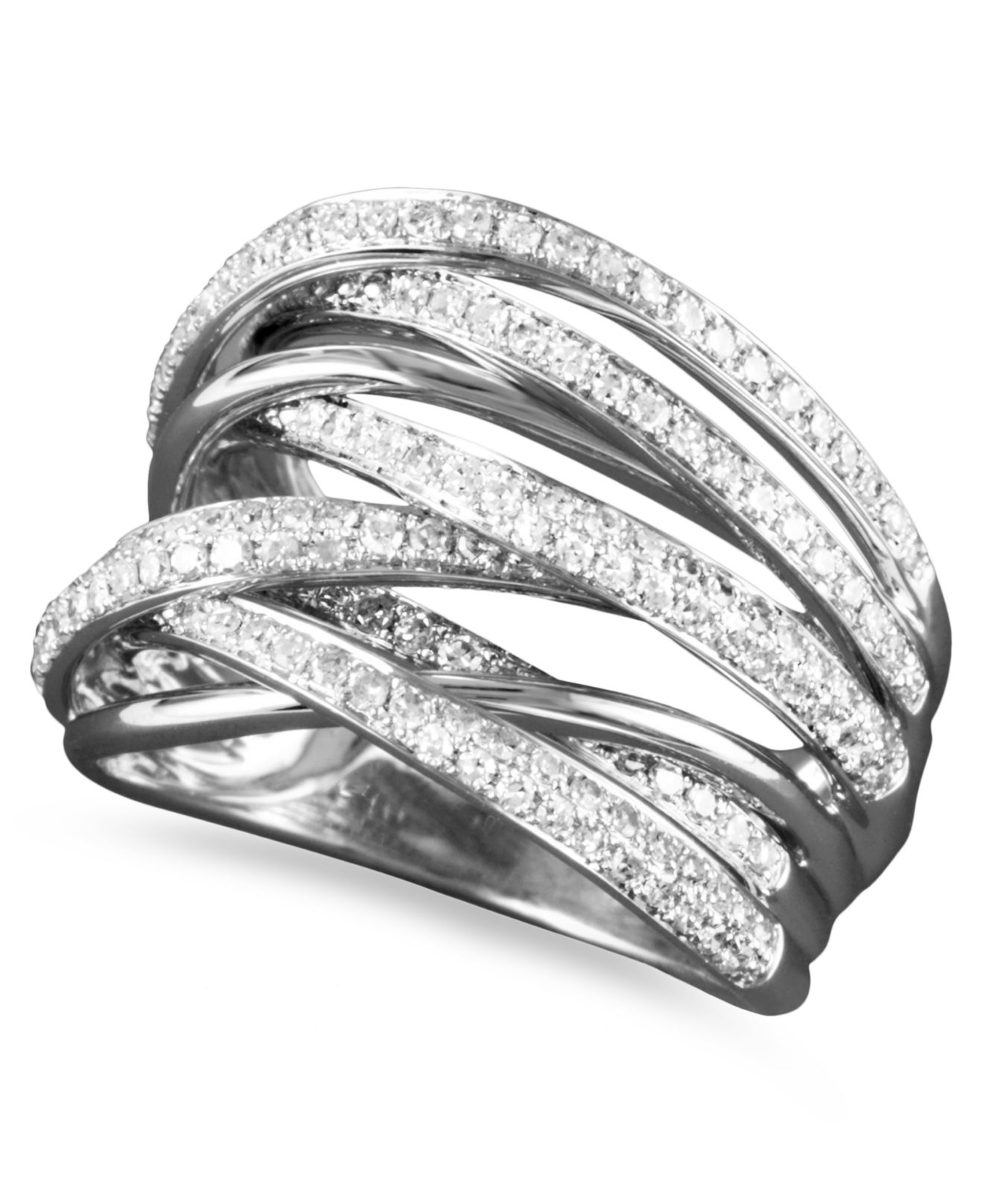 Effy collection Effy Diamond Overlap Ring (3/4 Ct. T.w.) In 14k White