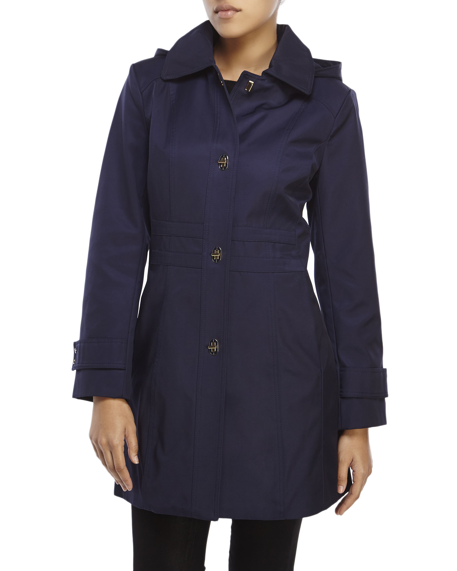 anne klein wool trench coat