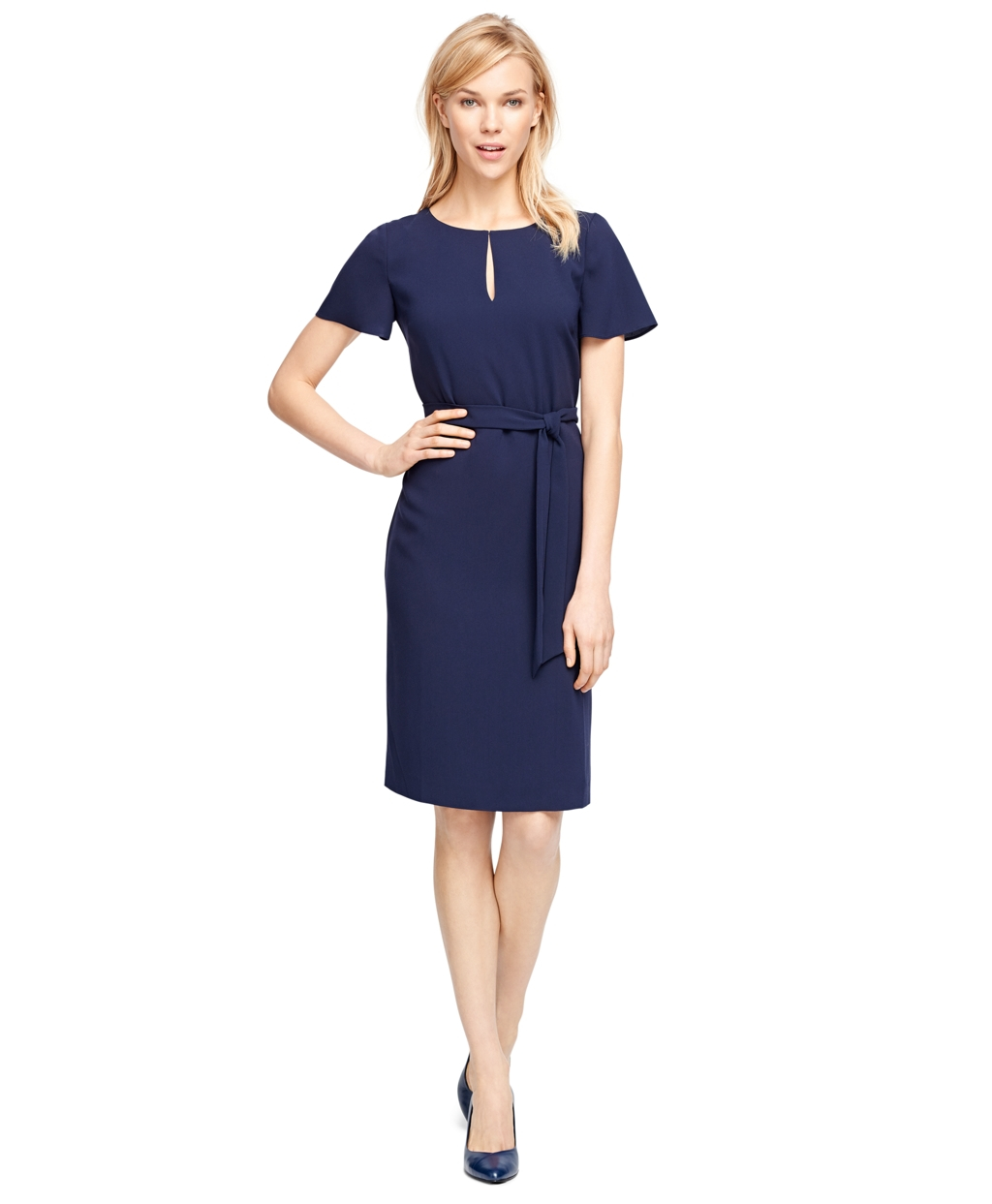 Brooks brothers Shortsleeve Dress in Blue Lyst