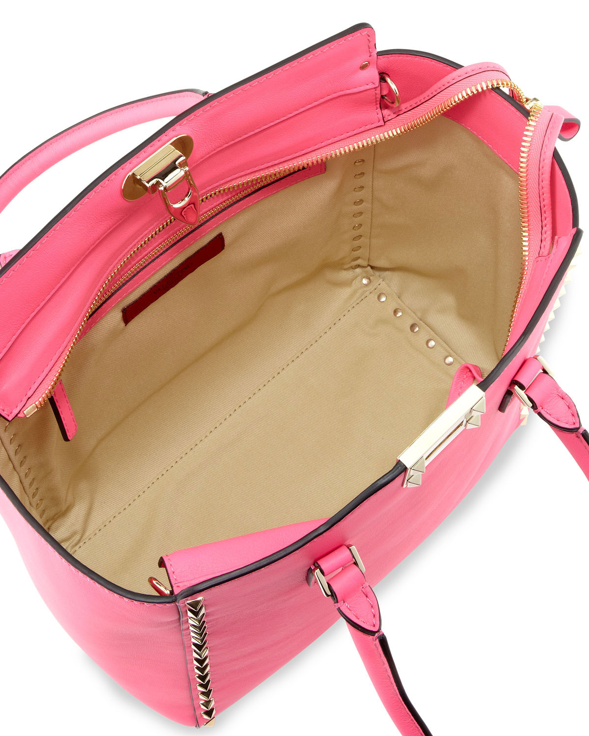 Valentino Rockstud Medium Shopper Tote Bag Hot Pink - Lyst