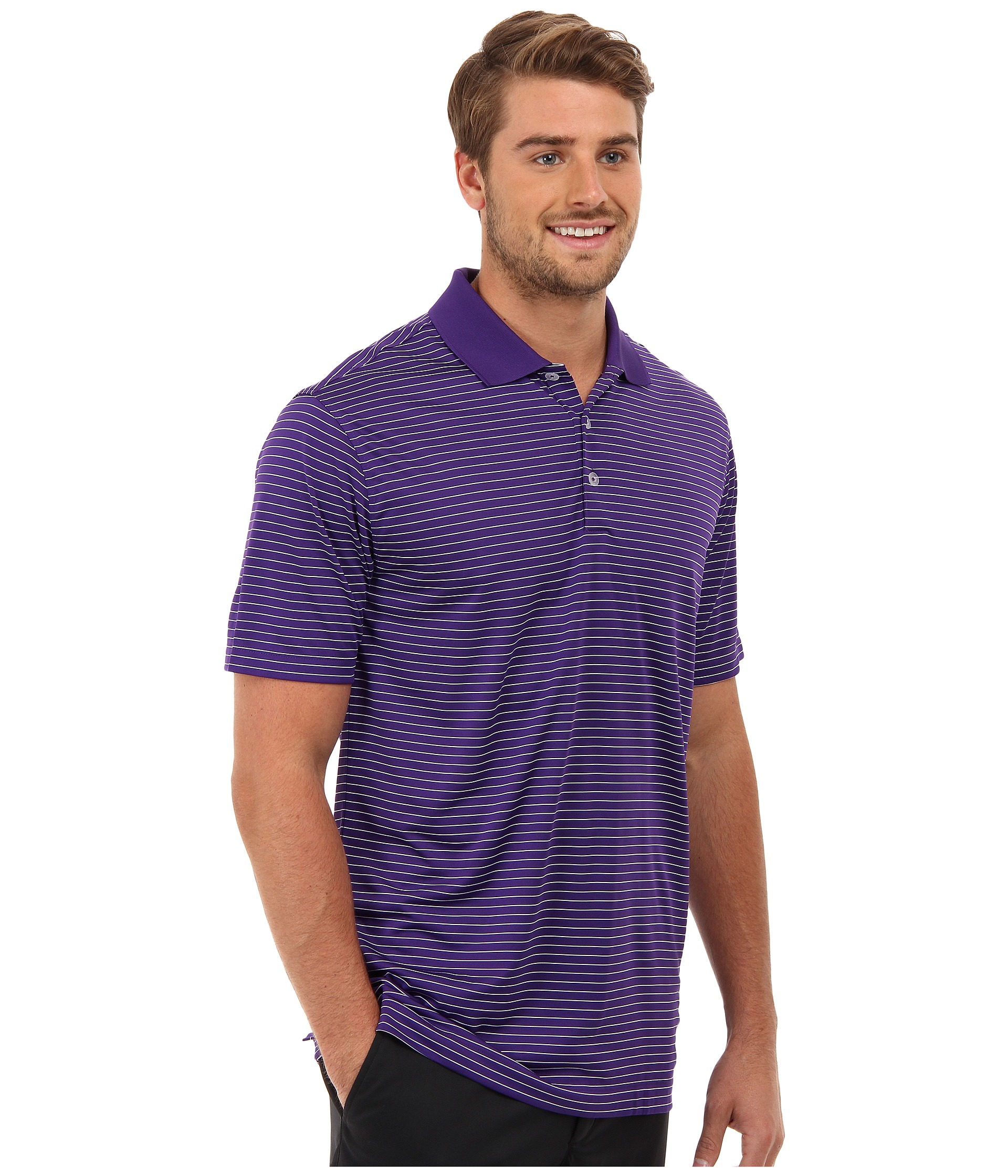 Nike Nike Victory Stripe Polo in Purple for Men | Lyst