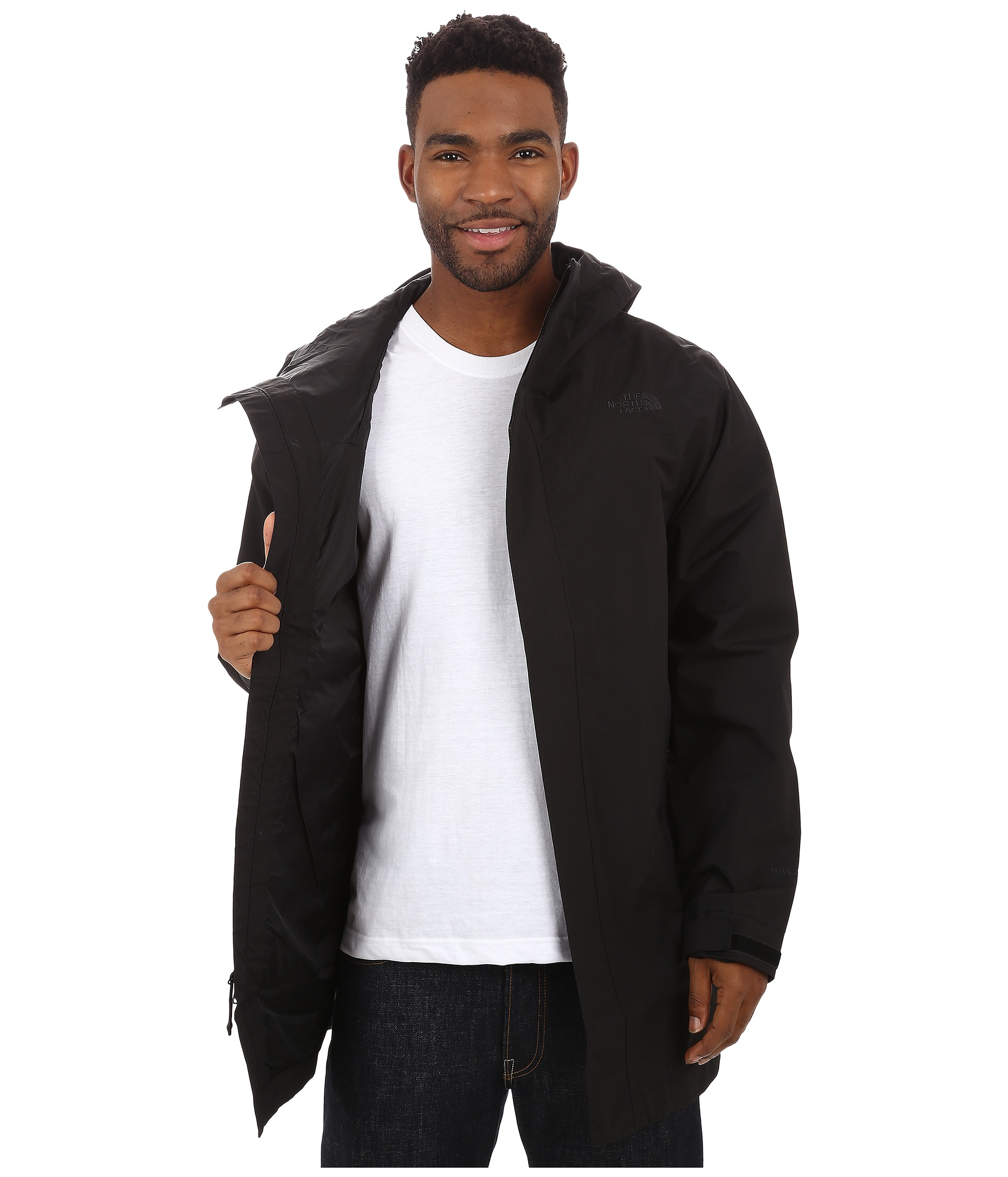 The North Face El Misti Trench Coat In Black For Men Lyst